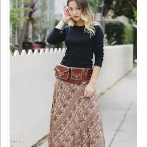 - Lakhays leather 43in long Fanny pack waist bag